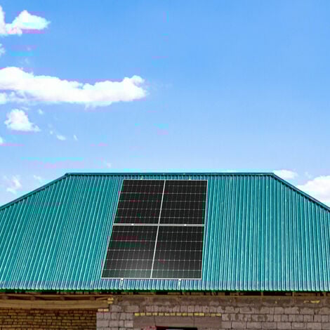 NuaSol PhotovoltaikTrapezblechdach Montageset  Befestigung, Halterung f�r 2 Module  U-Profil 20cm  Solarpanel Halterung mit Endklemme & Mittelklemme & Schrauben f�r 30 &35 mm Solarmodule geeignet