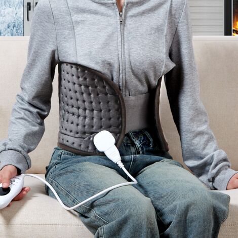 AREBOS Heizgürtel elektrisch für Rücken und Bauch elektrischer Heizkissen  mit 6 Temperaturstufen & Abschaltautomatik Wärmegürtel mit