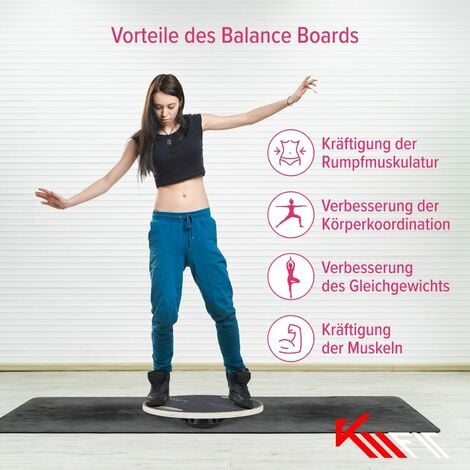 Balance Board Gleichgewicht Trainer Therapiekreise - Schwarz Rot