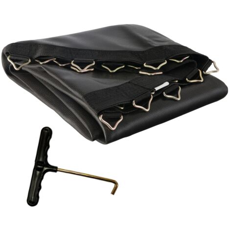 Arebos Tapis De Saut Pour Trampoline Ø 430 Cm - Toile De Rechange Haute Qualité Avec 96 Oeillets