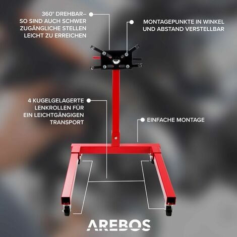 AREBOS Motorträger Motorständer Motorhalter Getriebehalter Montageständer  Motor 570 kg