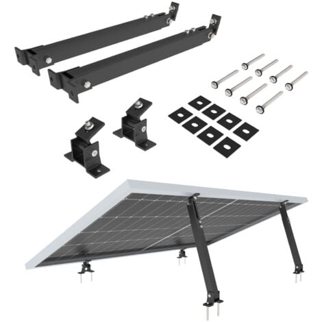 NuaSol -NuaFix Verstellbare Halterung Solar- & PV-Montagesysteme Photovoltaik Solarmodule Solarpanel Balkonkraftwerk Neigungswinkel 15° - 30° Schwarz