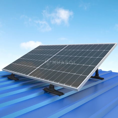 NuaSol -NuaFix Verstellbare Halterung Solar- & PV-Montagesysteme Photovoltaik Solarmodule Solarpanel Balkonkraftwerk Neigungswinkel 15° - 30° Schwarz
