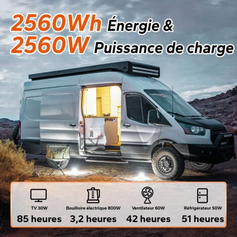 LiTime Batterie Lithium LiFePO4 12V 200Ah PLUS Batterie solaire et éolienne Stockage avec Panneau solaire, Parfaite pour Camping-Car, Bateau, Moteur de Traîne- 1 PCS