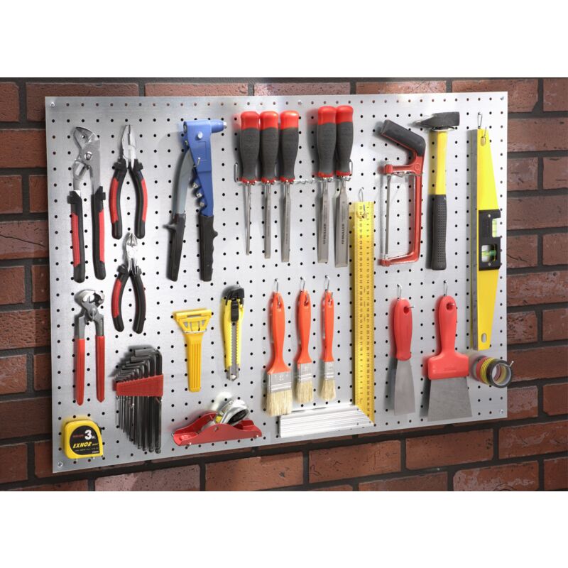 Deuba Ensemble Panneau mural de rangement pour outils 97 pièces  Portes-outils plastique bricolage robuste extensible garage