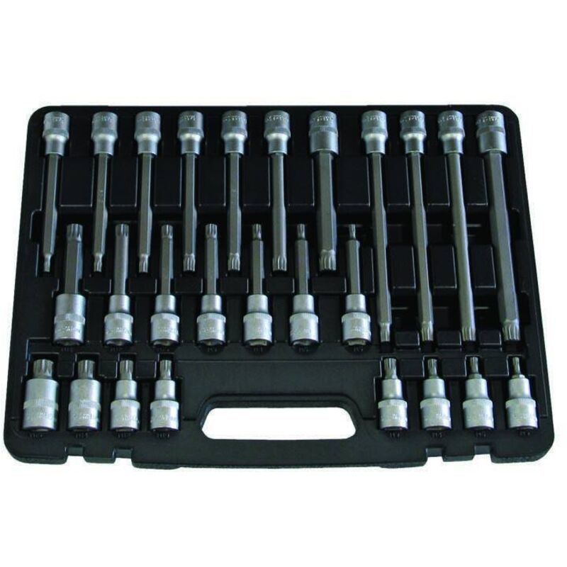 Coffret 33 pièces douilles 1/4 f6 mat cliqut tête