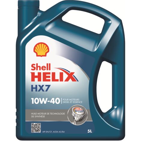 SHELL - Bidon 5 litres d'huile diesel ou essence Helix HX7 10W40 - 550041040