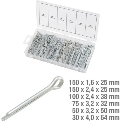 KS Tools - Assortiment de goupilles fendues 555 pièces - 970.0080