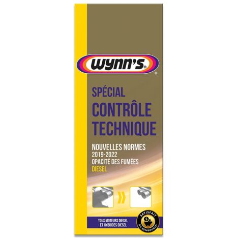 WYNN'S - Anti pollution spécial contrôle technique Diesel - 325 ml - W31570 - Ce produit de marque WYNNS est neuf.