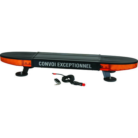 Rampe de signalisation LED 12/24V magnétique rechargeable – 52 LED oranges – Indice de protection IP65 – 8 modes de flash – 16950 – Sodiflash