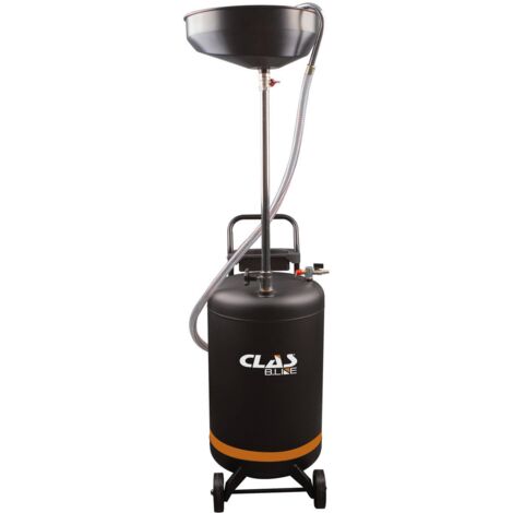 Clas – Récupérateur d'huile 70l – Pression de vidange 1 à 2bar – 4 roues directionnelles – Poignée et plateau de rangement – Ø vasque 420mm