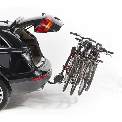 MOTTEZ - Porte-vélos sur attelage, basculable, 4 vélos suspendus fixation sur boule d'attelage - A009P4RA