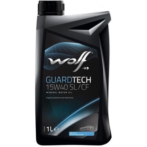 WOLF - Huile moteur GUARDTECH 15W40 SL/CF - Bidon de 1 litre - 8300110 - Ce produit de marque WOLF est neuf.