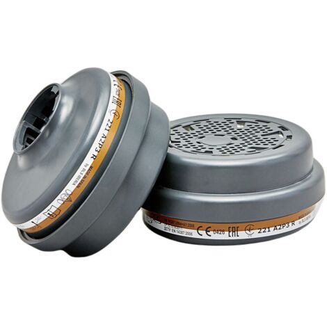 Filtre de protection 221 A2P3 R – Protection contre gaz et poussières – Connexion baïonnette B-lock – Filtration 99,99% – BLS