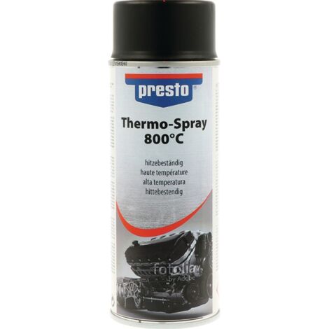 PRESTO - Peinture en spray haute température noir - aérosol de 400ml - 428726 - Ce produit de marque PRESTO est neuf. (1/2)