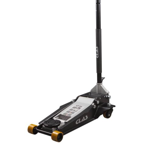 Clas – Cric rouleur 3T extra plat 75mm – Charge maximale 3T – Hauteur levée 510mm – Système de descente contrôlée (1/5)