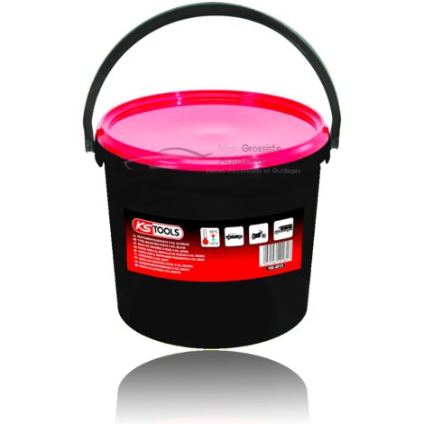 Kstools – Seau de graisse à pneu noire 5 kg – Lubrification optimale pour montage de pneus – Évite résidus blancs sur flancs – Compatible voitures et motos