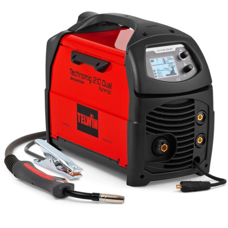 Telwin – Poste à souder inverter MIG-MAG 200A – Technologie synergique ONE TOUCH – Soudage acier, inox, aluminium – Affichage LCD