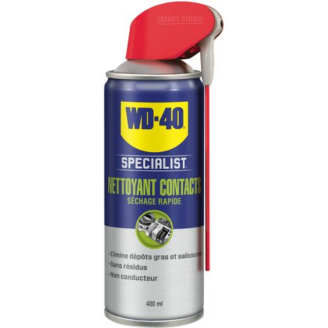 Wd-40 – Nettoyant contacts SPECIALIST® 400 ml – Élimine huile et saleté – Séchage rapide sans résidu – Non conducteur pour équipements électriques