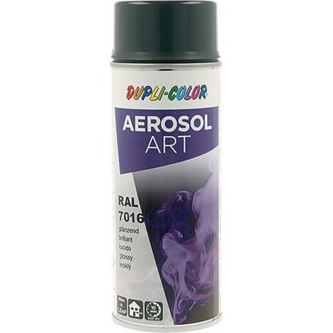 Spray de peinture en aérosol brillant gris artistique RAL 7016 400 ml