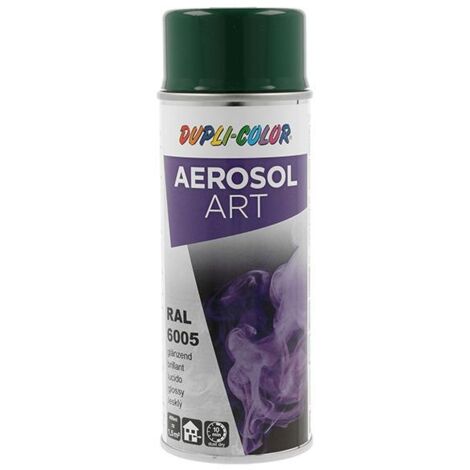 Spray en aérosol de peinture colorée Art vert mousse brillant RAL 6005 400 ml