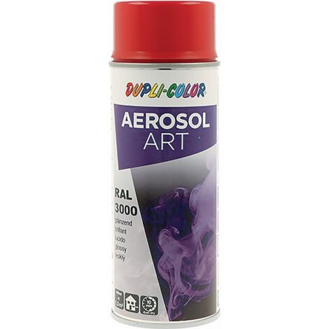 Spray de peinture en aérosol Art rouge feu brillant RAL 3000 400 ml