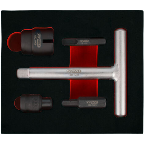 KS Tools - Kit pour vis de vidange carter plastiques 1/4'' - 3/8'', 5 pcs - 150.1020 (1/5)