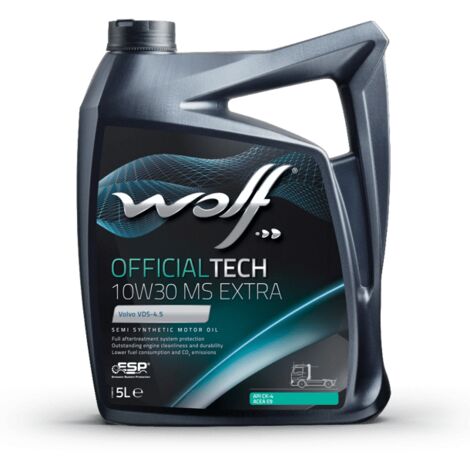 WOLF - Huile moteur OFFICIALTECH 10W30 MS EXTRA - Bidon de 5 litres - 8334252 - Ce produit de marque WOLF est neuf.