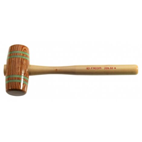 Facom – Maillet en bois 290 mm – Pour travaux de menuiserie – Conception ergonomique pour confort d'utilisation – Bois dur