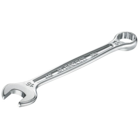 Facom – Clé mixte OGV 28mm – Longueur 305mm – Double terminaison – Finition chrome satiné – Angle de tête 15° pour accès facile