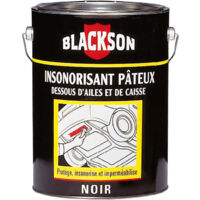 Insonorisant pâteux pour dessous d'aile et de caisse de véhicule – Colmate joints jusqu'à 4mm – Résiste aux agents corrosifs – Pot de 1kg – Blackson