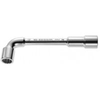 Facom – Clé à pipe débouchée forgée 12 pans x 6 pans – Dimensions métriques 6 à 38 mm – Tête courte pour passage tiges filetées – Chromée satinée