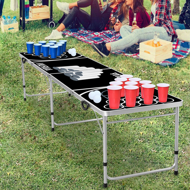 Produktbild von GOODS+GADGETS Klappbarer Bierpong-Tisch Set - Inkl. 100 Red Cups