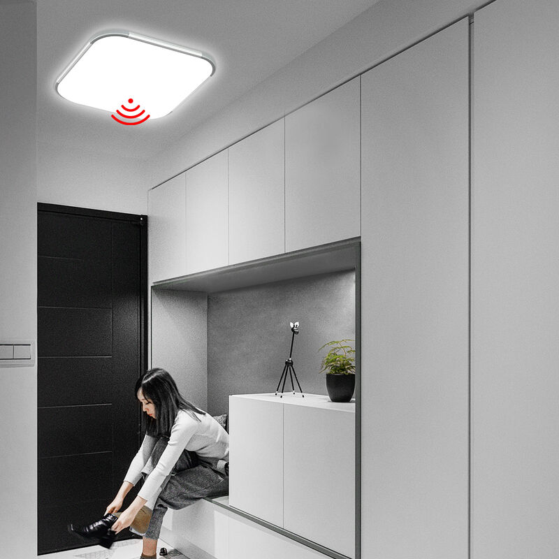 LED-Deckenleuchten mit bewegungsmelder innen 24W 2160LM Deckenlampe  Wandleuchte Wohnzimmerlampe, Küchenlampe, Bürolampe (Kaltweiß ), HENGMEI