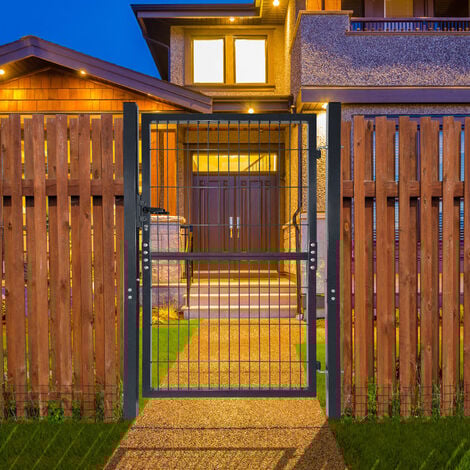 Susany Gartentor 100x150cm Aus WPC - Mit Gleitverschluss & Scharnieren