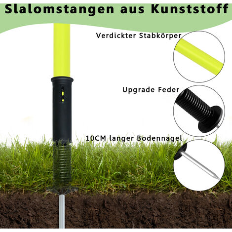YARDIN Agility Set Hunde - 4 Hürden Höhenverstellbar Mit Slalomstangen & Tasche