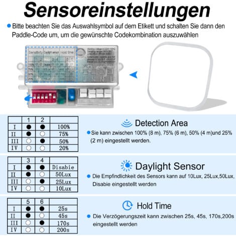 LED-Deckenleuchten mit bewegungsmelder innen 24W 2160LM Deckenlampe Wandleuchte Wohnzimmerlampe, Küchenlampe, Bürolampe (Kaltweiß ), HENGMEI