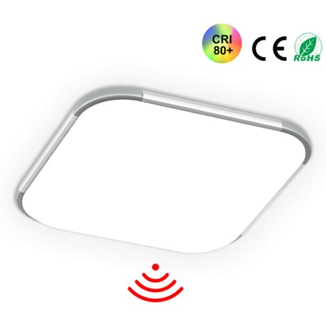 LED-Deckenleuchten mit bewegungsmelder innen 24W 2160LM Deckenlampe Wandleuchte Wohnzimmerlampe, Küchenlampe, Bürolampe (Kaltweiß ), HENGMEI