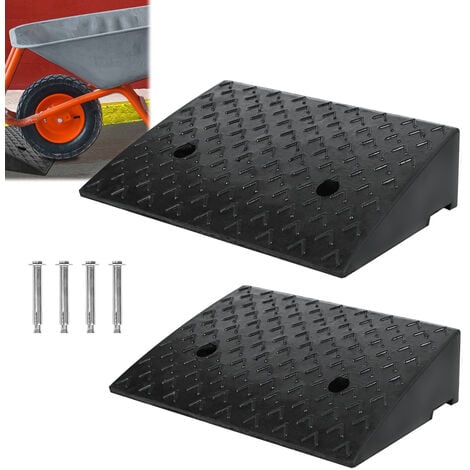 AUTO-STYLE Auffahrrampen Schwarz - Satz 2 Stück 17cm Hoch