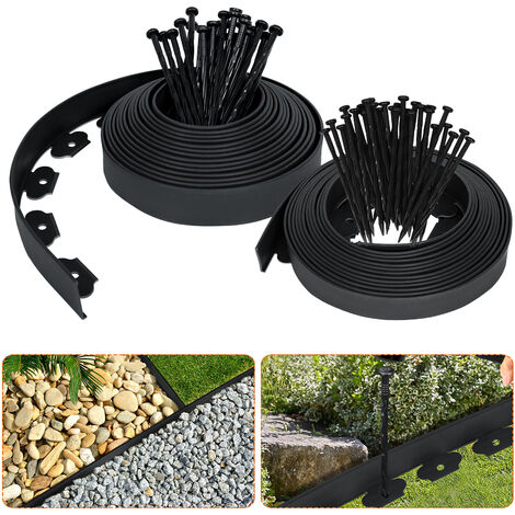 GARDENIX 2.3m Holzoptik Rasenkante Kunststoff 4 Mod Produktbild-Vorschau 4