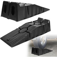 TRUTZHOLM 2 X Stufenkeil Auffahrkeil Ausgleichskeil Mit Überfahrstopper 61 X 21 X 12 Cm Kunststoff Hochbelastbar 3,5 T Tragkrfat Für Wohnmobil Camper PKW SUV Rutschfester Keil