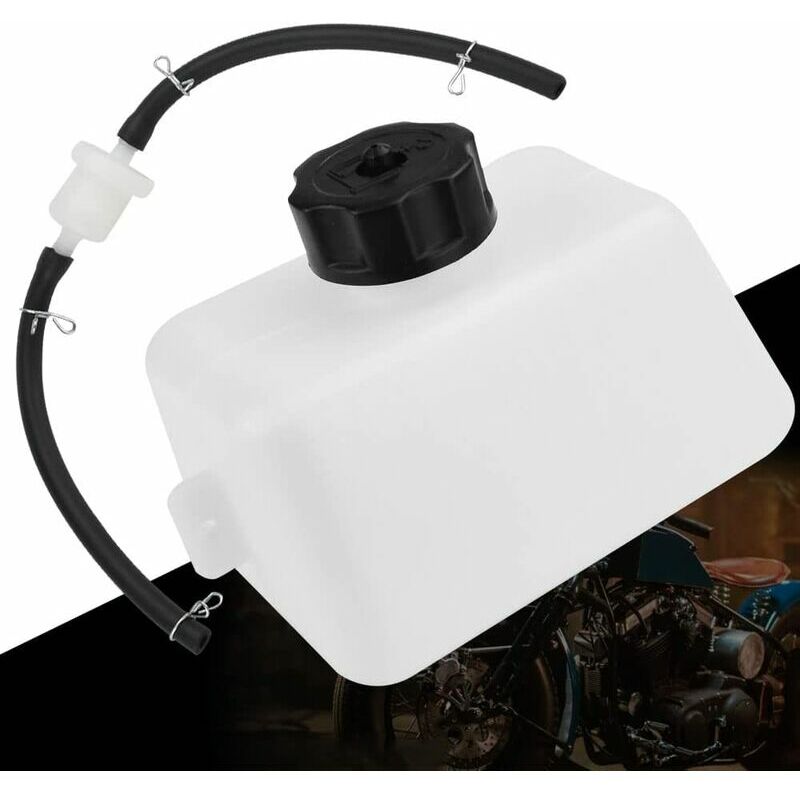 1L Gas Tank Motorcycle Dirt Bike Plastic Fuel Tank Kit Oil Fill Filter Hose  with Fuel Filter with Cap 47cc 49cc ATV Quad Pocket Bike Pit Dirt Bike