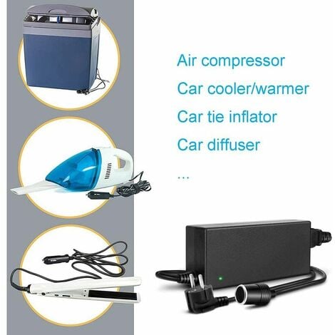 220V to 12V10A Car Cigarette Lighter Socket Household Power Converter Car  Vacuum Cleaner Refrigerator Adapter