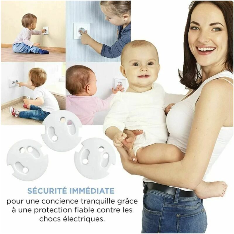Acheter Prise de courant ue, 10 pièces, Protection de sécurité pour bébé,  prises Anti-choc électrique, couvercle de Protection