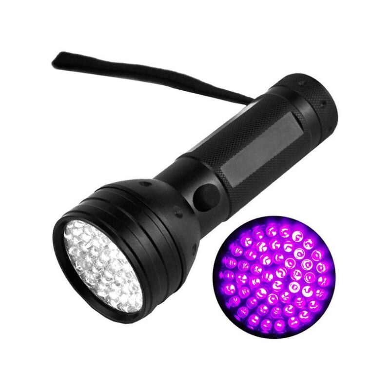 Lampe de poche UV lumière noire 51 LED lampe à main mini détecteur