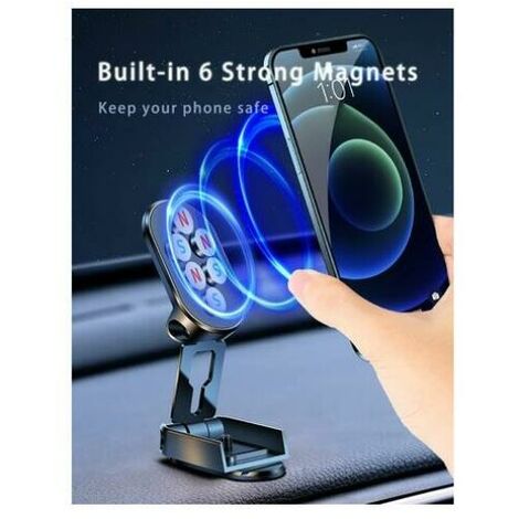 Support Magnetique Telephone Voiture【Pliable Multifonction