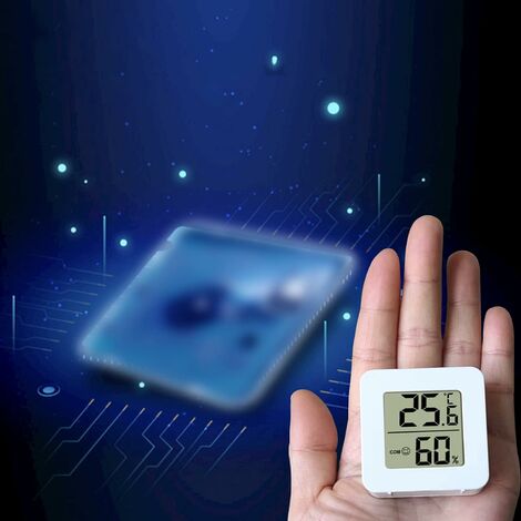 Mini thermomètre LCD , Thermomètre numérique intérieur Hygromètre d' intérieur, compteur de température et d'humidité, hygromètre numérique pour  crèche, salon, bureau, paquet de 8