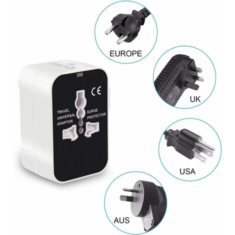 Adaptateur secteur universel de voyage tout en un prise multiple