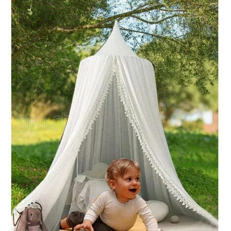 Ciel de Lit Enfant Lit à baldaquin pour bébé Tente de dôme Avec Guirlande  d'étoiles