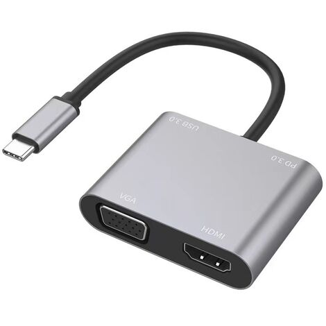 ADAPTATEUR USB-C VERS HDMI-VGA
